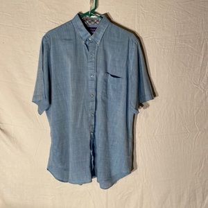 Men’s denim shirt sleeve shirt by Tyler Campbell in XL